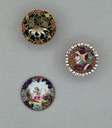 Knöpfe (Emaille und Strass)